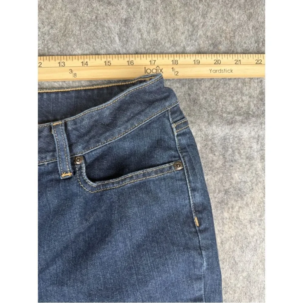 L.L.Bean Bootcut Jeans Women's Size‎ 18 Blue Denim Dark Wash Classic Fit Preppy